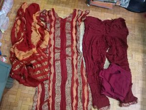 Haldi Ceremony Salwar Kameez with Suhag Dupatta