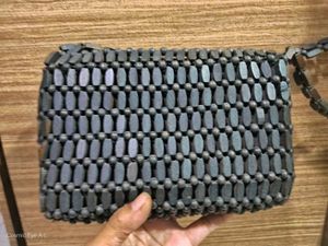 Vintage unique Wooden Beaded Clutch