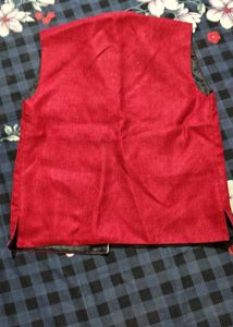 Men's Red Nehru Jacket