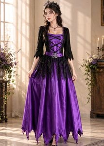 Purple-Black Witch Queen Gown 🖤💜👑