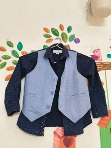 Boys Shirt & Vest Set.. 4-6 years
