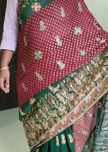 Embroidered Silk Blend Saree