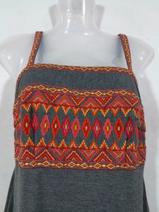 Taurus Thread Embroidered Dress(Women's)
