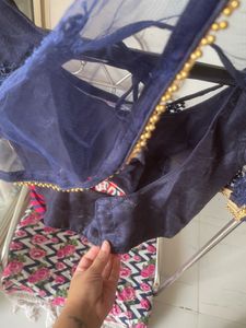 Elegant Navy Blue Blouse