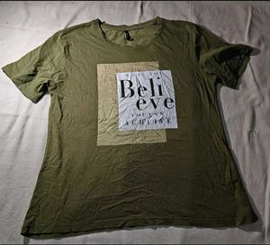 Olive Green Graphic T-Shirt