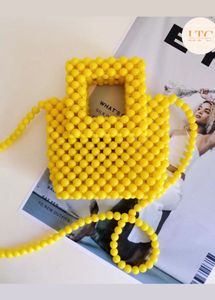 Yellow Bag Handmade Beaded