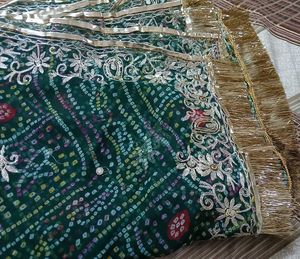 Green chunri for rajputi dress