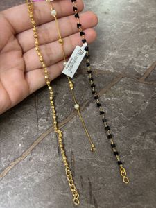 Elegant Gold & Black Heart Bracelets