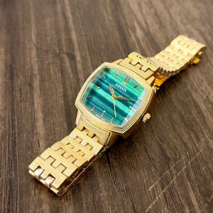 Fossil Gold Watch with Green Dial PREMIUM QUALITY