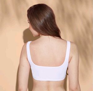 Slip on White Everyday Bra/ Sports bra