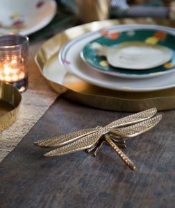 Antique Brass Dragonfly Accent