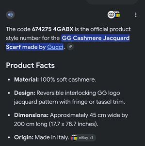 Gucci GG Logo Cashmere jacquard Scarf