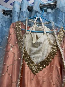 Peach Kurta Set with Dupatta