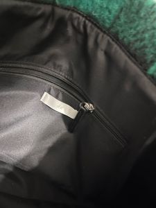 H&amp;M Green &amp; Black Checked Weave Tote bag