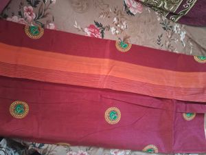 Elegant Embroidered Silk Saree