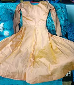 Elegant Peach Embroidered Anarkali