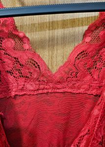 Red Lace Tank Top