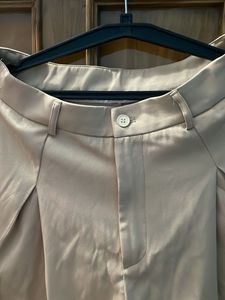 Stylish Beige Wide-Leg Trousers