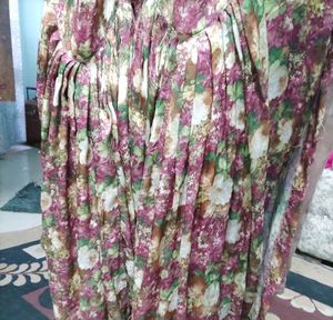 Floral Silk Suit And Patila Salwar
