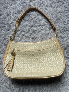 Vintage Beige Monogram Shoulder Bag