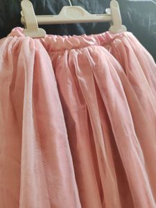 Crop Top With Tule Skirt For Girls