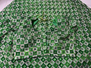Green Printed Lehenga Choli Set