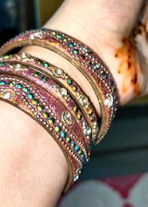 Bangles stone glitter bridal work