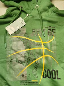 Green "Just Be Cool" Graphic Hoodie