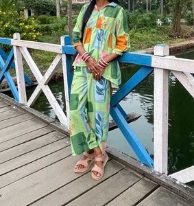 Vibrant Block Print Kurta Set