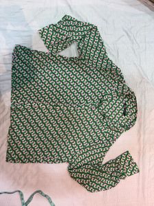 ZARA ORIGINAL Stylish Green Geometric shirt