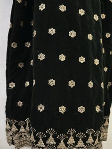 Elegant Green Velvet Kurta