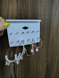 Set of 6 Fashion Earrings (3-set combo)