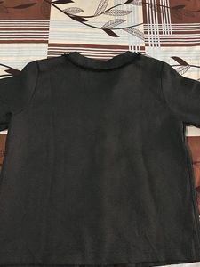 Korean Style Black Top with Half sleeves
