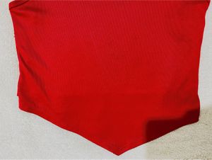 Vibrant Red Cropped Tank Top