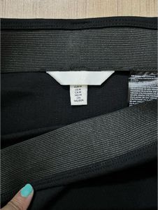 Black A-Line Skirt with Slit Detail