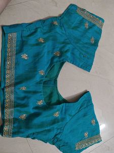 Stunning Teal Embroidered Saree