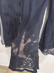 Elegant Chikankari Black Kurta Set
