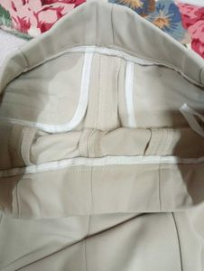Elegant Women's Beige Bell Bottom Pants