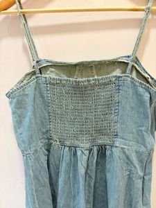 Denim Midi Dress - Casual Chic