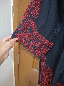 Black Embroidered Kurta Set
