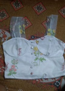 Charming Embroidered Crop Top
