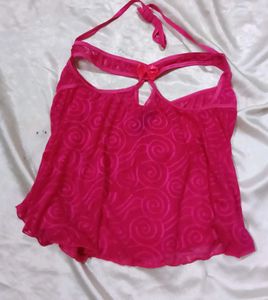 Hot Pink Lace Camisole &amp; Panty Set