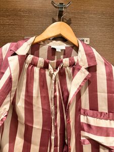 Striped Satin Pajama Set