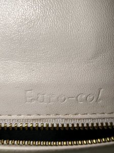 Classic White Structured Handbag with Gold Clasp