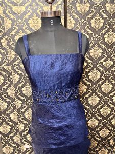 Elegant Navy Tiered Party Dress