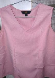 Chic Pink Peplum Top