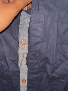Men's Navy Blue Casual Shirt