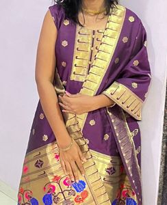 Elegant Purple Kurta Set (paithani )