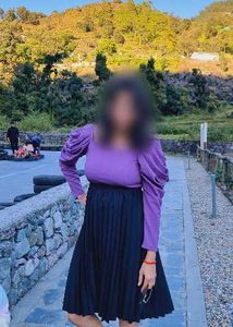 Black Pleated Midi Skirt