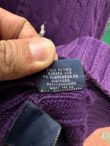 Ralph Lauren Purple Cable Knit Sweater